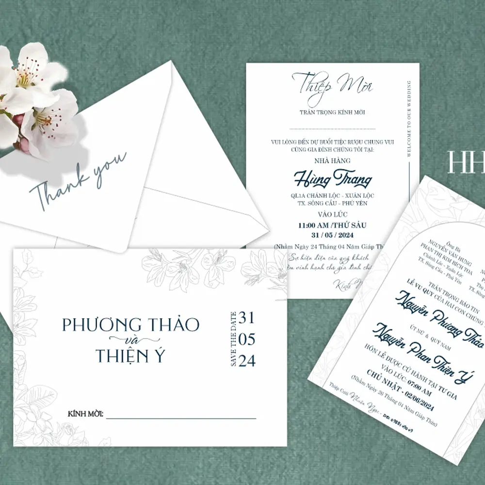 Thiệp Cưới Đẹp.  In thiệp cưới theo thiết kế riêng